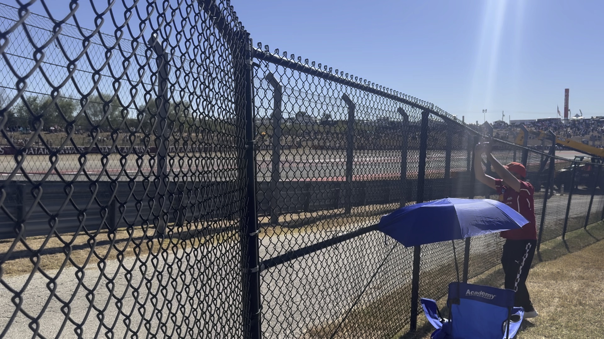 Chain link temporary fence panels on a construction site in Peoria